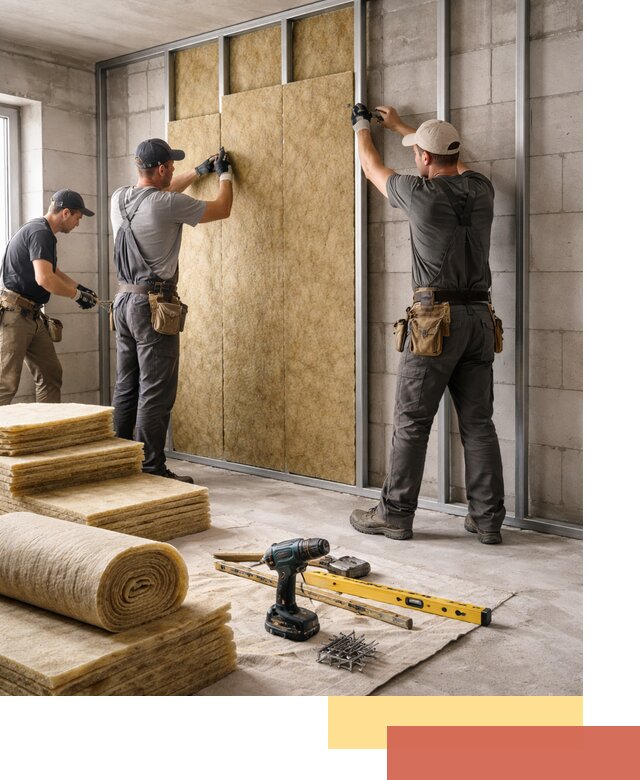 Шумоизоляция перегородок из блоков в Угличе — монтаж и защита шумоизоляцией