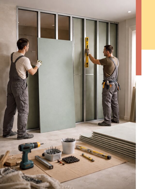 Перегородка из влагостойкого гипсокартона в Угличе от 5002 руб. — монтаж под ключ | ОТДЕЛОЧНИК-Глч