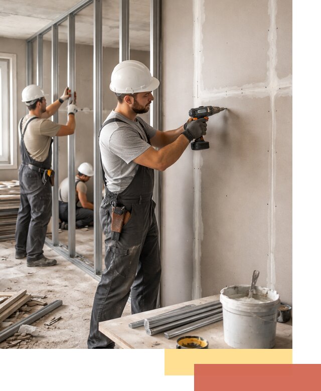 Перегородки из огнестойкого гипсокартона в Угличе под ключ