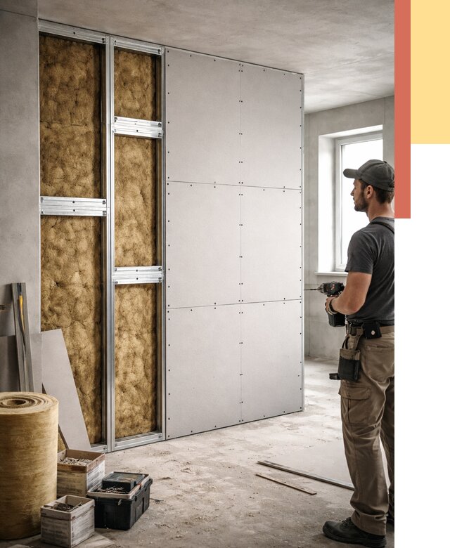 Усиленная перегородка под навеску в Угличе от 13338 руб. — монтаж под ключ | ОТДЕЛОЧНИК-Глч