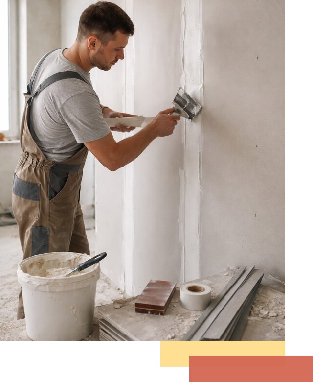 Шпаклевка перегородок из гипсокартона в Угличе качественно и быстро