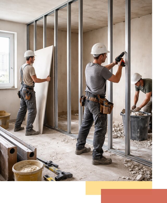 Перенос гипсокартонной перегородки в Угличе профессионально и быстро