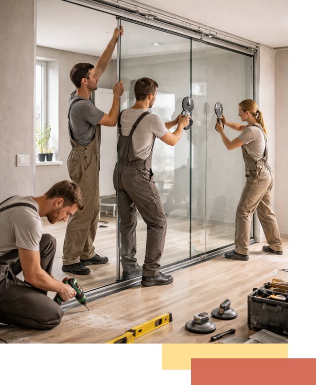 Изготовление стеклянных перегородок на заказ в Угличе