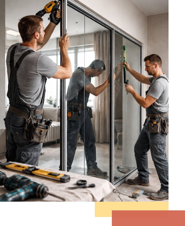 Каркасные стеклянные перегородки под ключ в Угличе