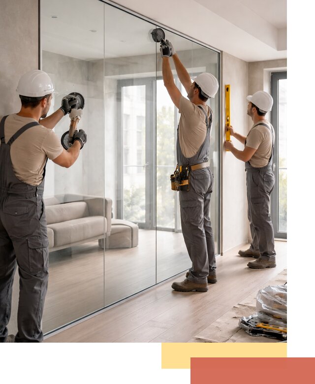 Перегородки из закаленного стекла в Угличе для офисов и квартир