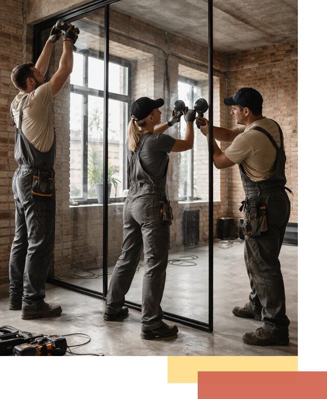 Стеклянные перегородки лофт — изготовление и монтаж в Угличе