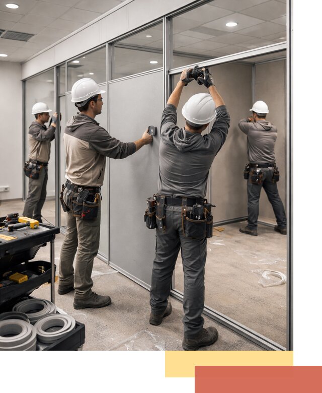 Мобильные офисные перегородки под ключ в Угличе