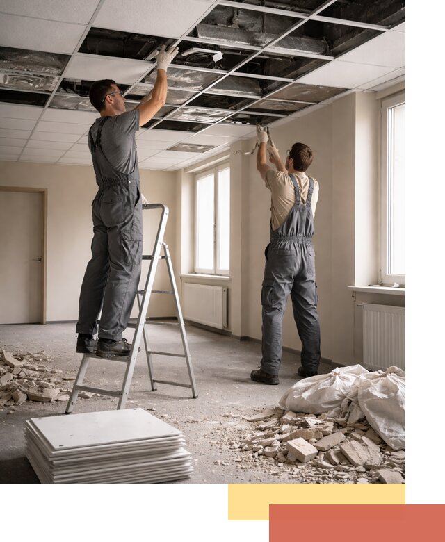 Демонтаж потолков Армстронг профессионально в Угличе