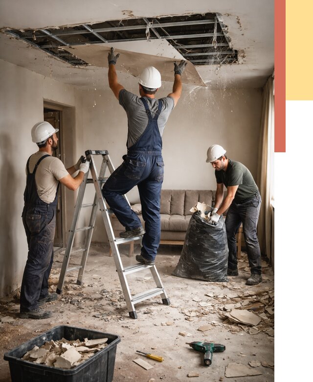 Демонтаж гипсокартонного потолка в Угличе от 438 руб. за м2 — ОТДЕЛОЧНИК-Глч