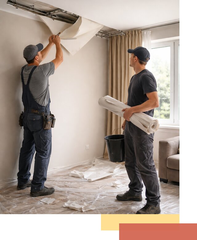 Демонтаж натяжного потолка в Угличе быстро и аккуратно