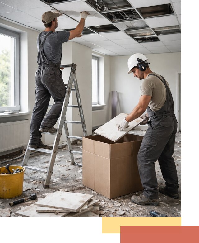 Демонтаж потолочной плитки в Угличе быстро и аккуратно