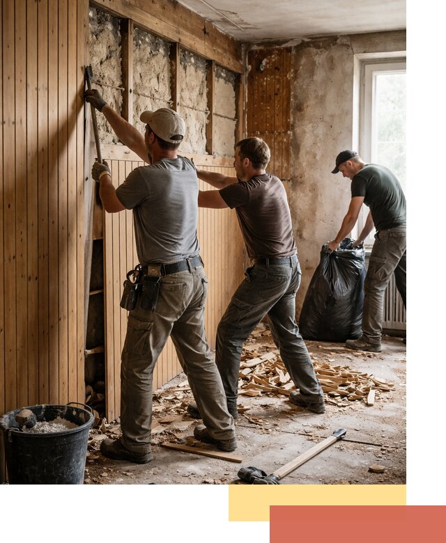 Демонтаж вагонки и вывоз материалов в Угличе