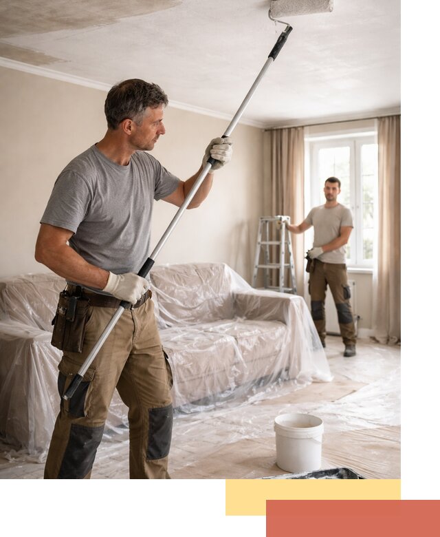 Грунтовка потолка в Угличе — подготовка под покраску и отделку