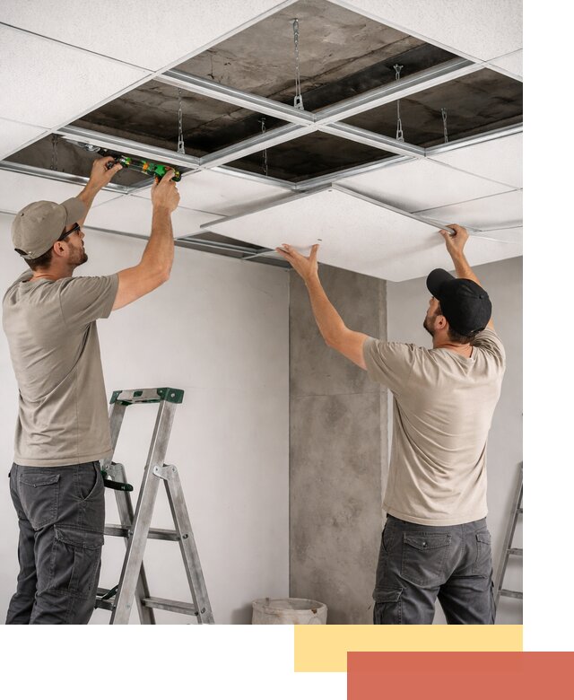 Монтаж потолка Армстронг под ключ в Угличе