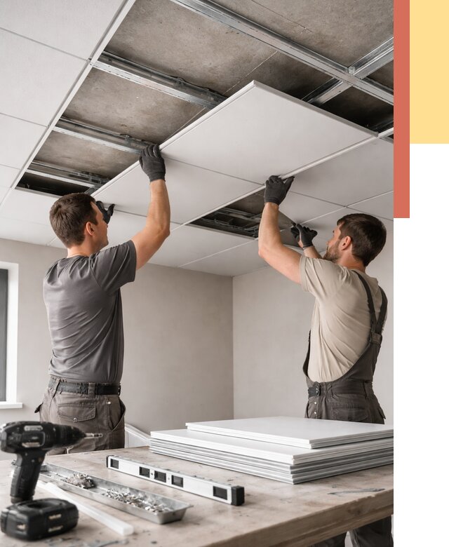 Монтаж кассетного потолка в Угличе от 4689 руб/м2 — установка и сборка | ОТДЕЛОЧНИК-Глч