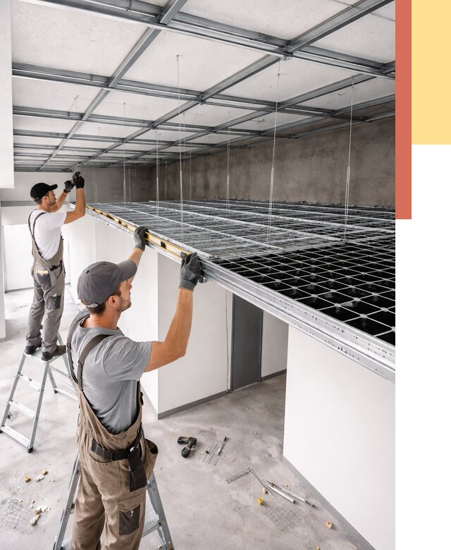 Монтаж потолка грильято в Угличе от 469 руб./м² — быстрая сборка под ключ | ОТДЕЛОЧНИК-Глч