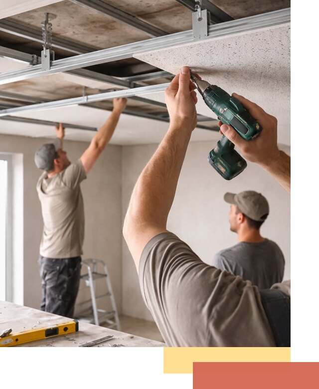 Монтаж акустического потолка в Угличе под ключ