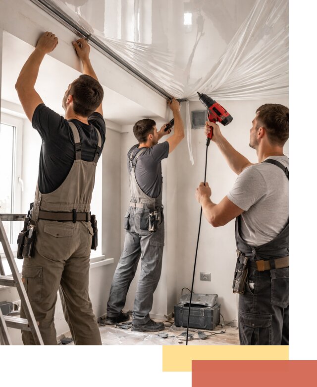 Монтаж глянцевого натяжного потолка в Угличе быстро и качественно