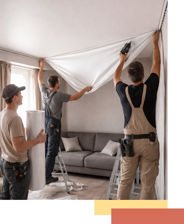 Монтаж сатинового натяжного потолка в Угличе качественно и быстро