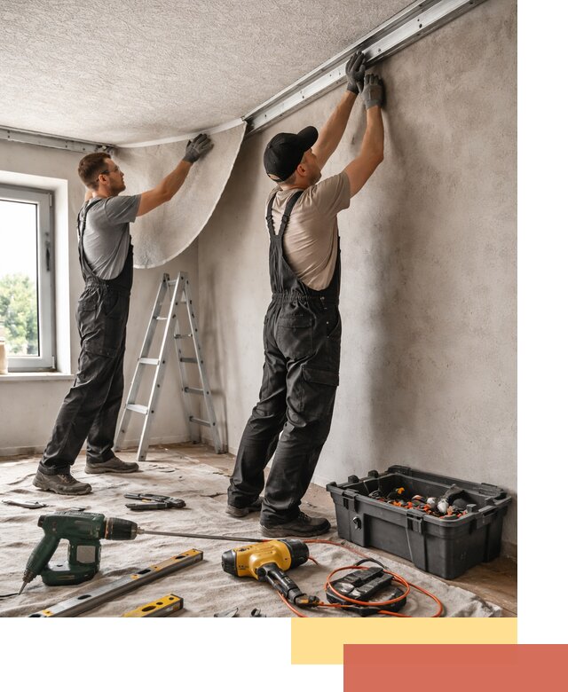 Монтаж фактурного натяжного потолка в Угличе качественно и быстро