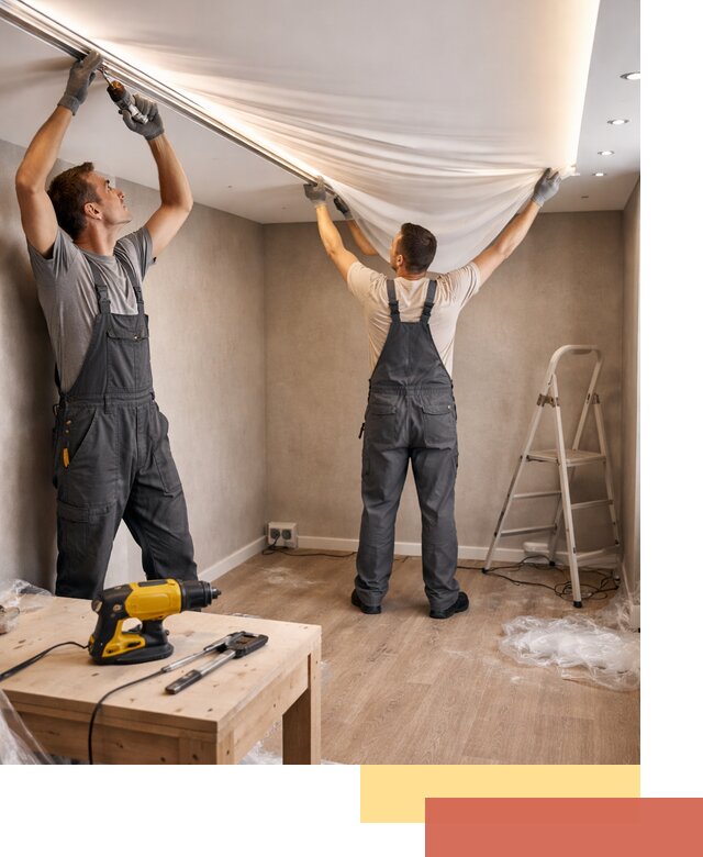 Монтаж натяжного потолка с подсветкой в Угличе цена и сроки