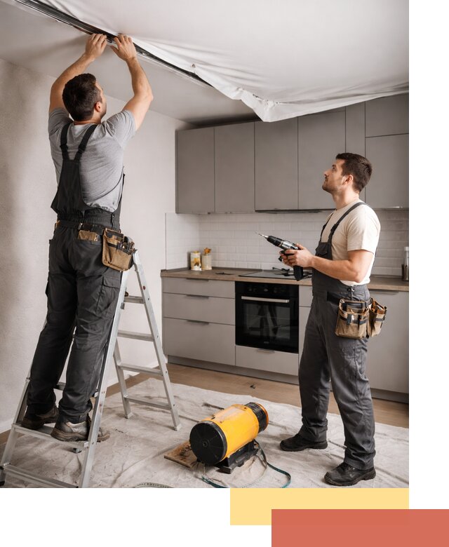 Монтаж натяжного потолка на кухне в Угличе