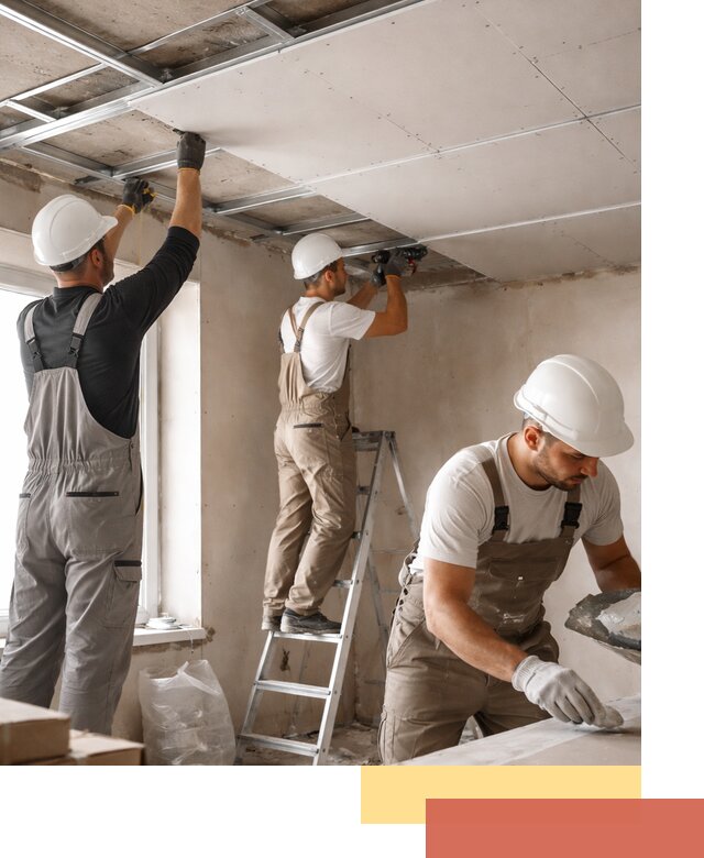 Одноуровневый потолок из гипсокартона в Угличе — монтаж и отделка