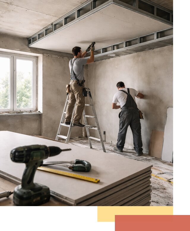 Двухуровневый потолок из гипсокартона в Угличе