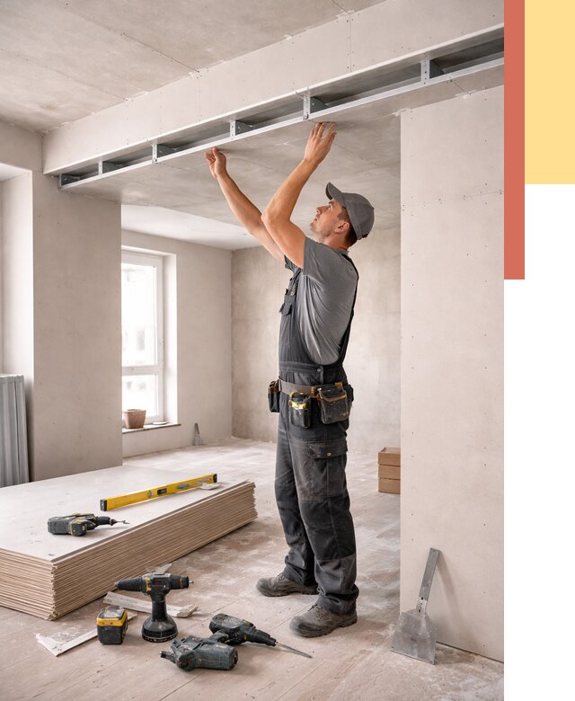 Потолок из гипсокартона с нишей в Угличе от 1303 руб. под ключ | ОТДЕЛОЧНИК-Глч