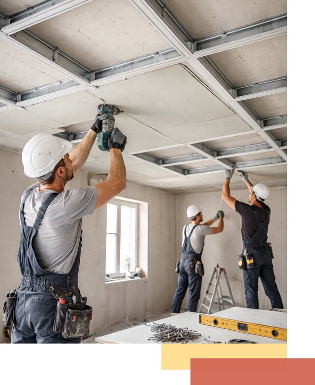 Кессонный потолок из гипсокартона под ключ в Угличе