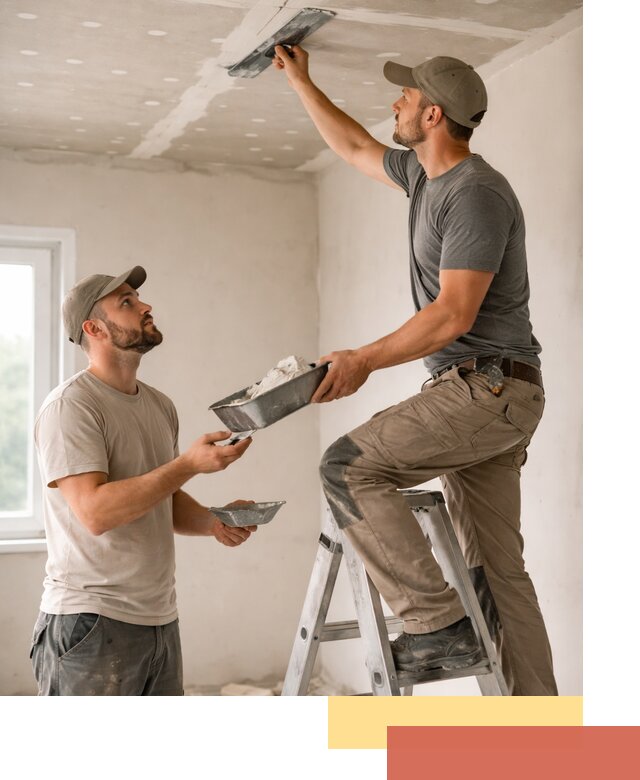 Шпаклевка потолка из гипсокартона в Угличе качественно и быстро