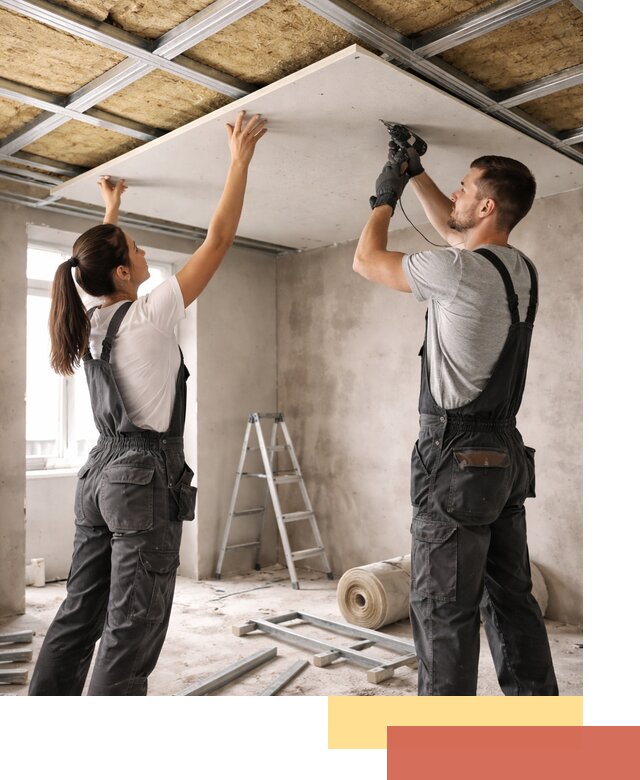 Звукоизоляция потолка из ГКЛ в Угличе профессионально и надежно