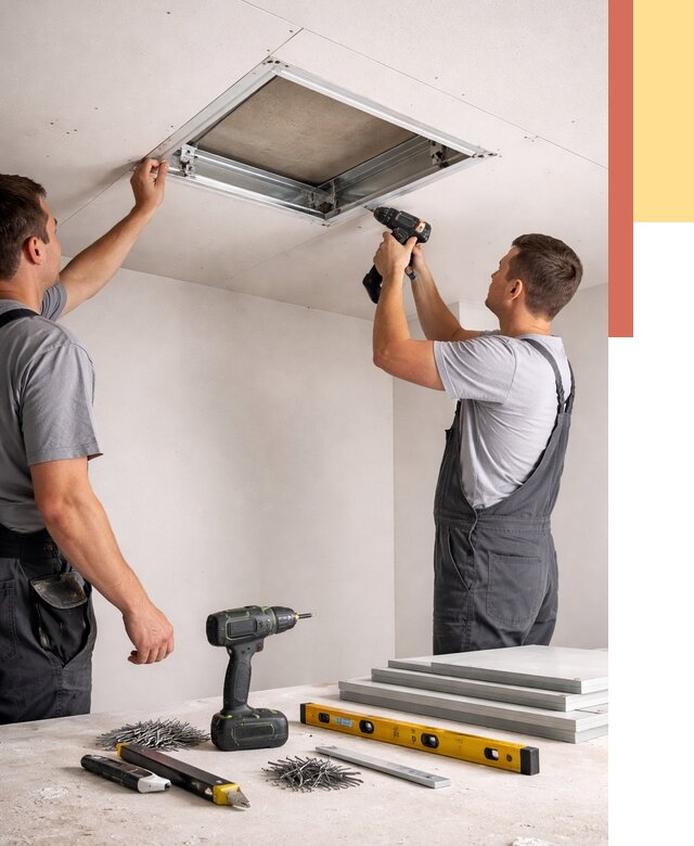 Установка люка в потолок ГКЛ в Угличе от 2605 руб. под ключ | ОТДЕЛОЧНИК-Глч