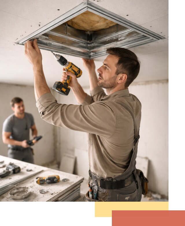 Монтаж люка в потолок из ГКЛ в Угличе