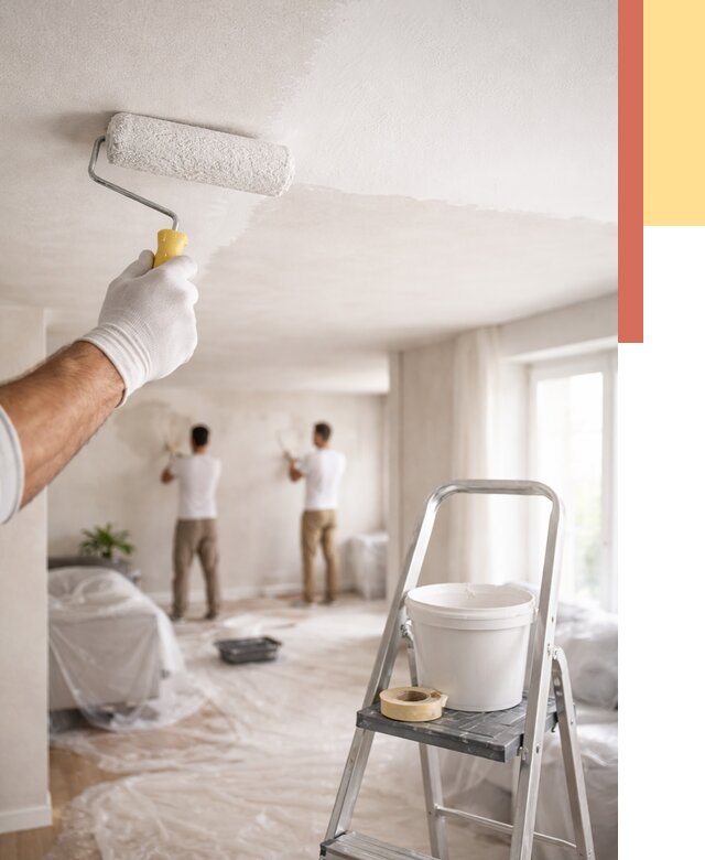 Покраска потолка акриловой краской в Угличе от 2605 руб. | ОТДЕЛОЧНИК-Глч