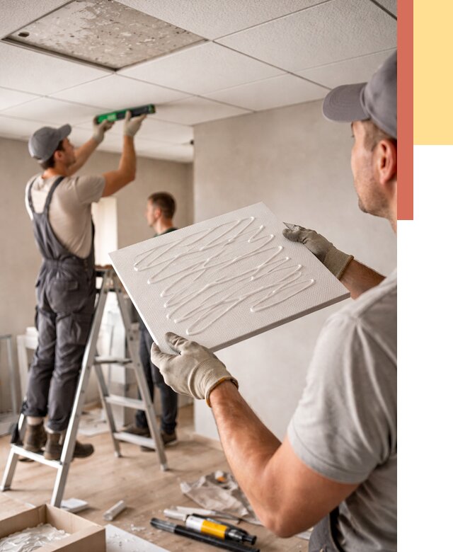 Монтаж потолочной плитки в Угличе от 4689 руб. — быстро и недорого | ОТДЕЛОЧНИК-Глч