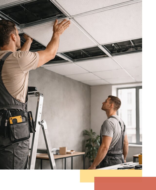 Монтаж потолочной плитки в Угличе качественно и в срок