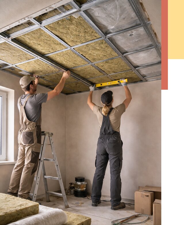 Шумоизоляция потолка в Угличе от 1303 руб. под ключ — услуги ОТДЕЛОЧНИК-Глч