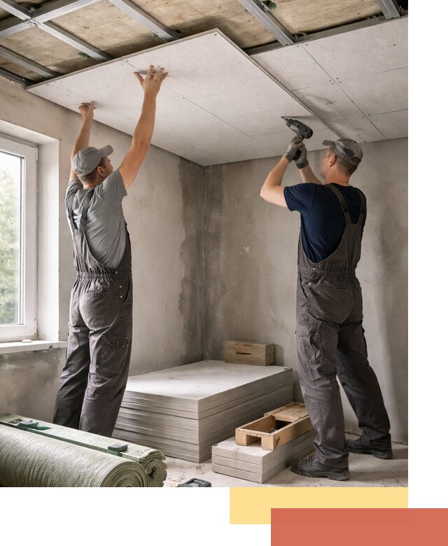 Шумоизоляция потолка панелями ЗИПС в Угличе